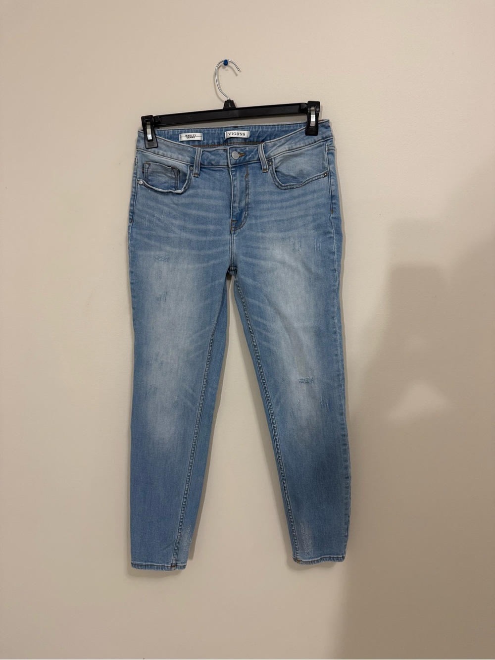 Vigoss Marley Skinny Jeans Womens 30 (M) Light Wash Blue Stretch Denim Pants EUC